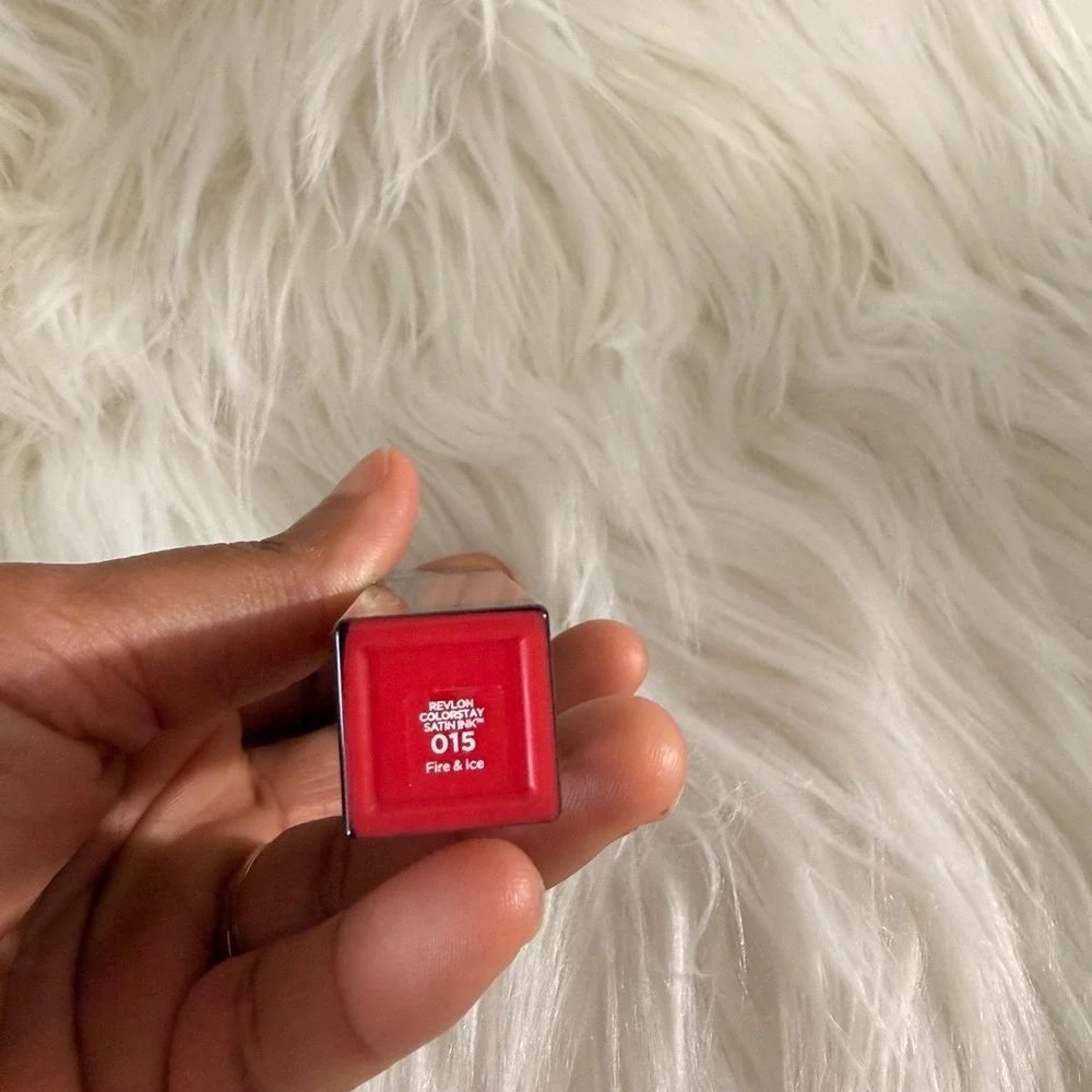 Revlon ColorStay Satin Ink Liquid Lipstick 015 Fire & Ice Red Longwear MAKEUP